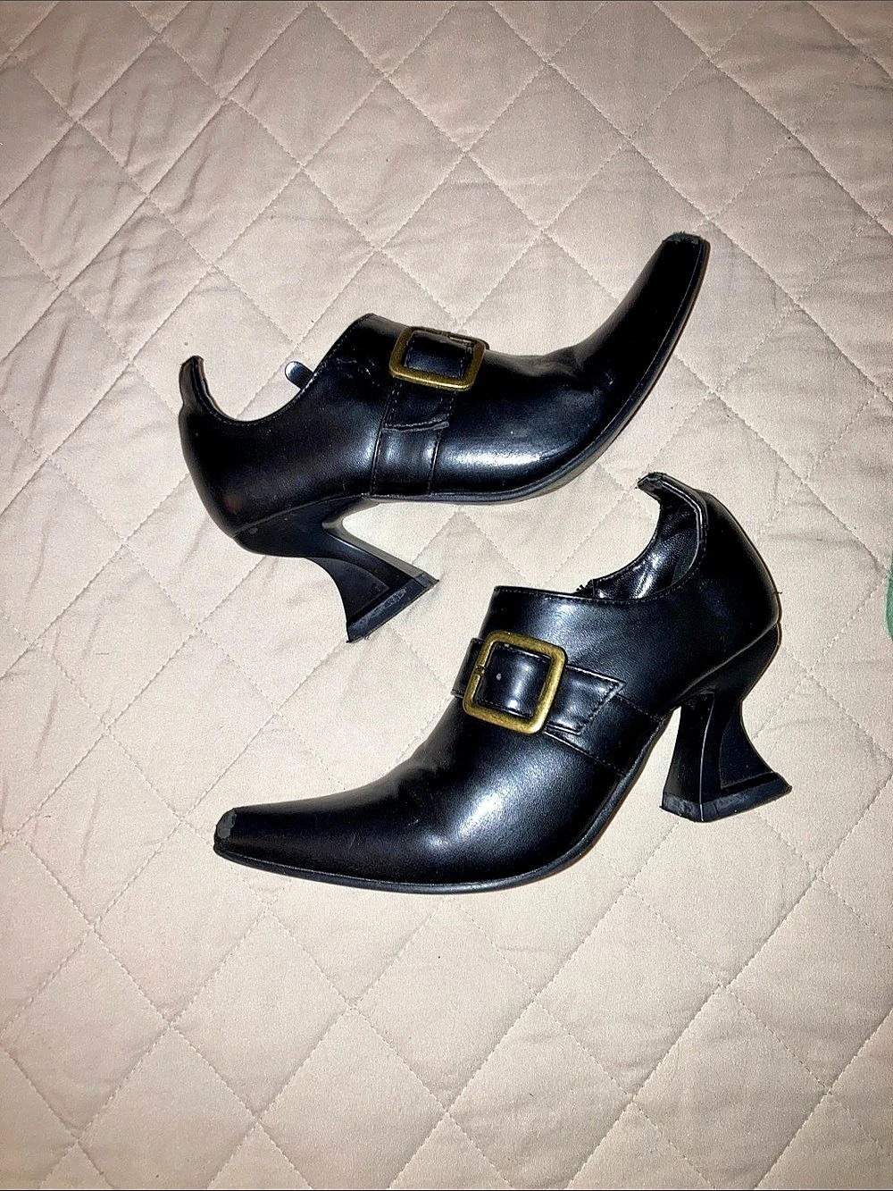 Fun Costumes Witch Shoes for Kids Black Heels